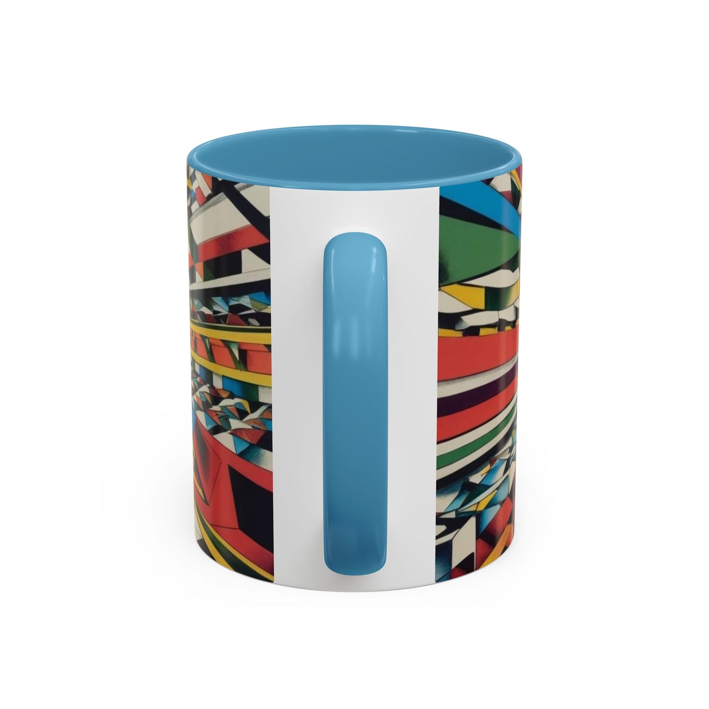 Optical Illusion Accent Mug – Ceramic Coffee Cup