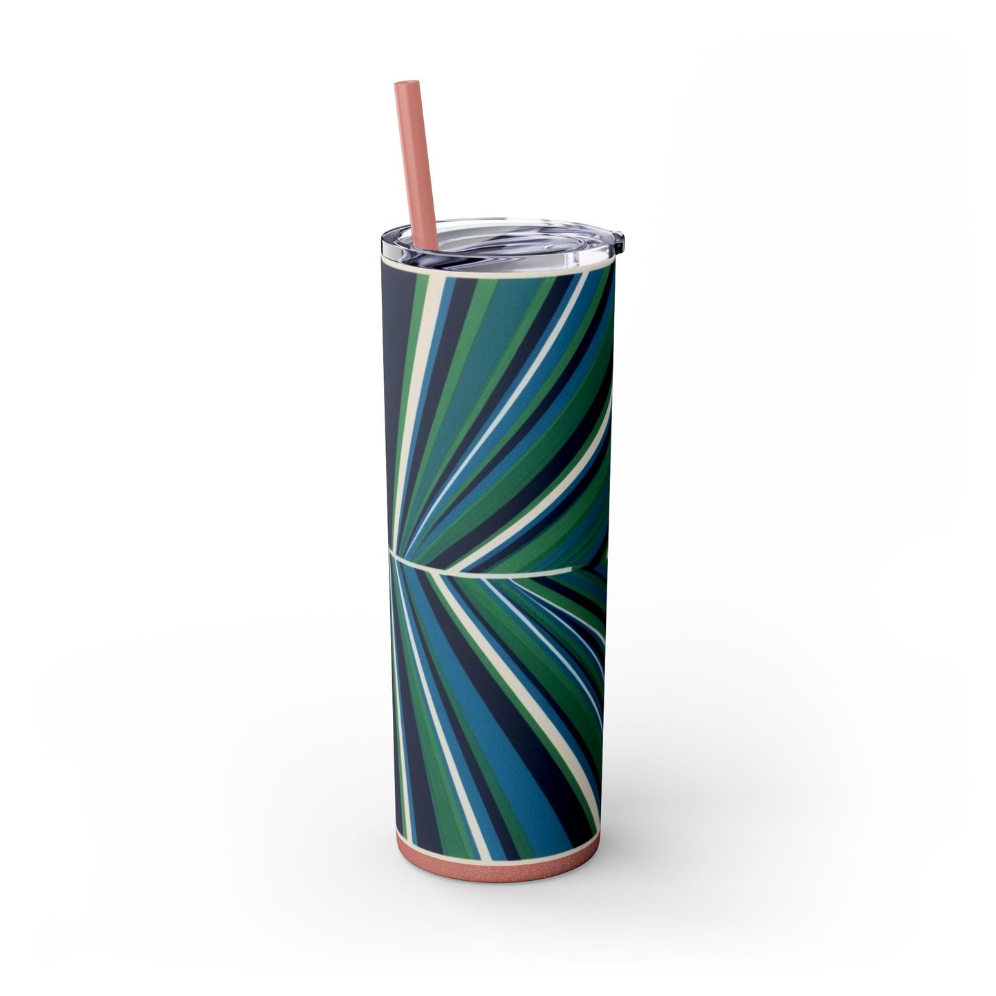 Optical Illusion Skinny Tumbler with Straw, 20oz