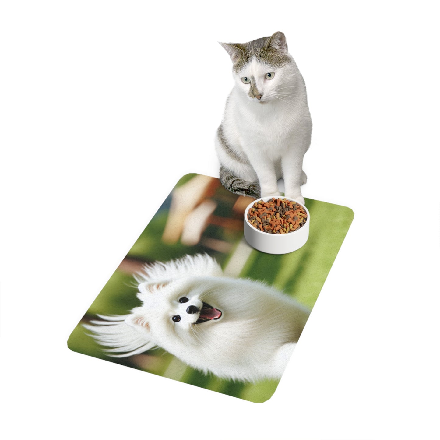 Pet Food Mat (12x18) - Japanese Spitz