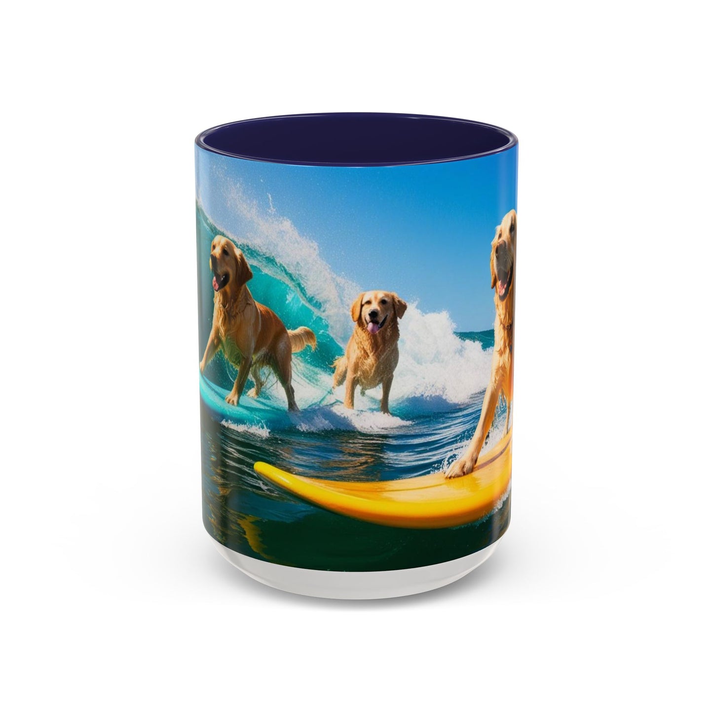 Mug à café Surf Dogs Accent - Cadeau idéal pour les amoureux des chiens