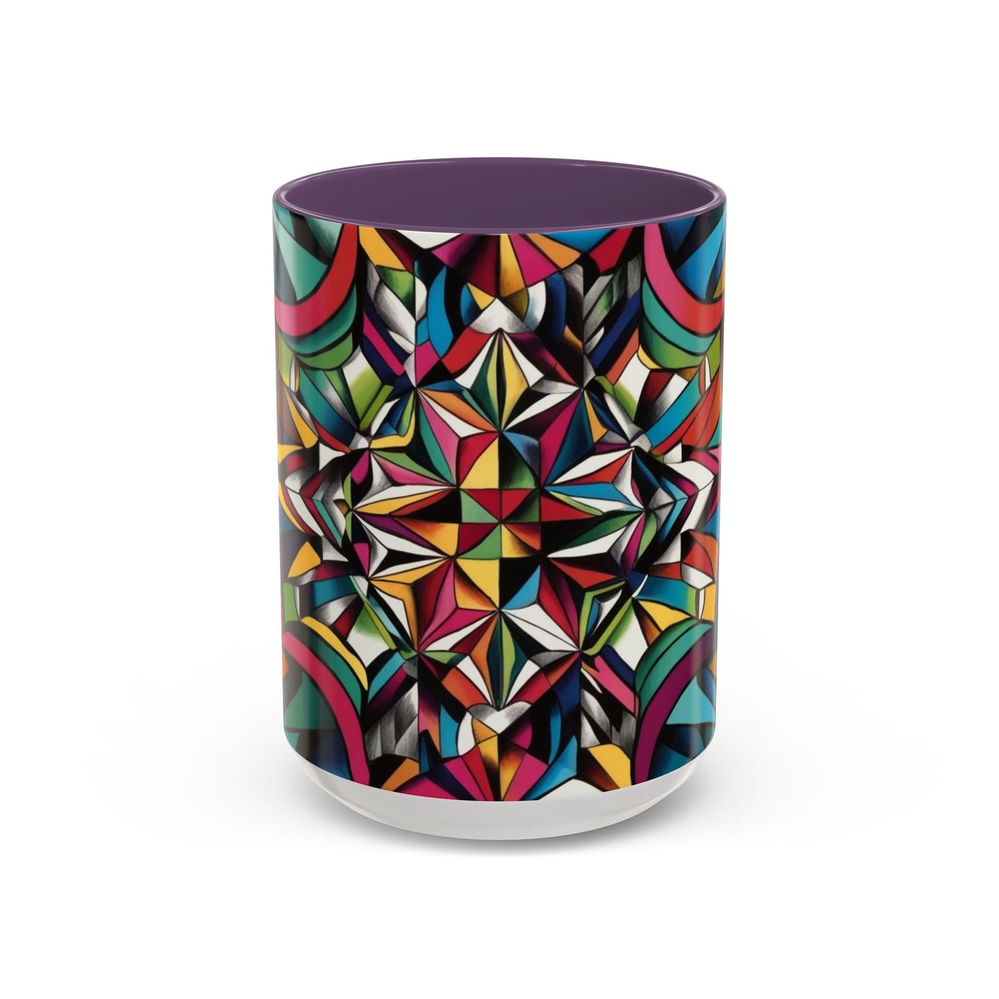 Optical Illusion Accent Mug – Ceramic Coffee Cup