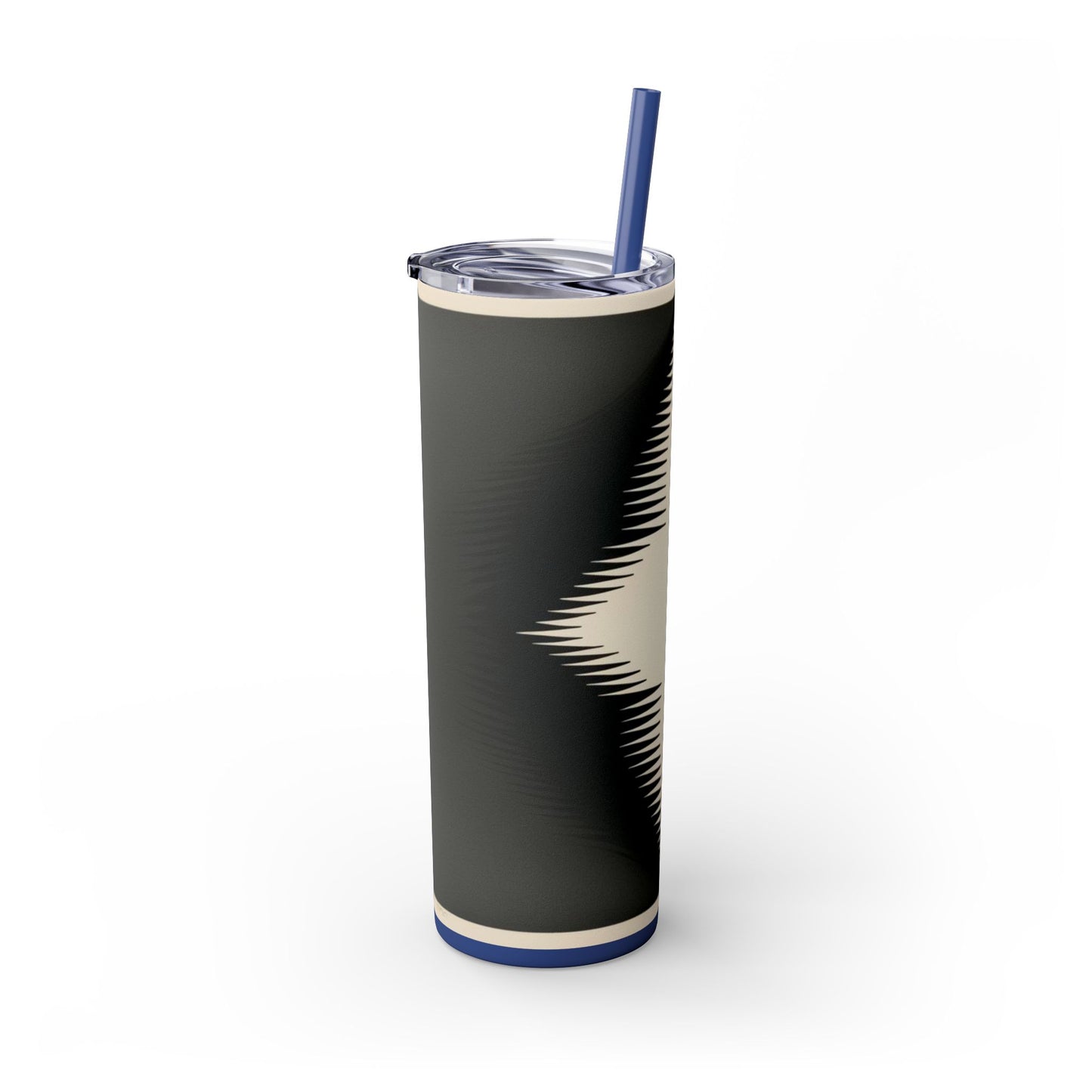 Optical Illusion Skinny Tumbler with Straw, 20oz