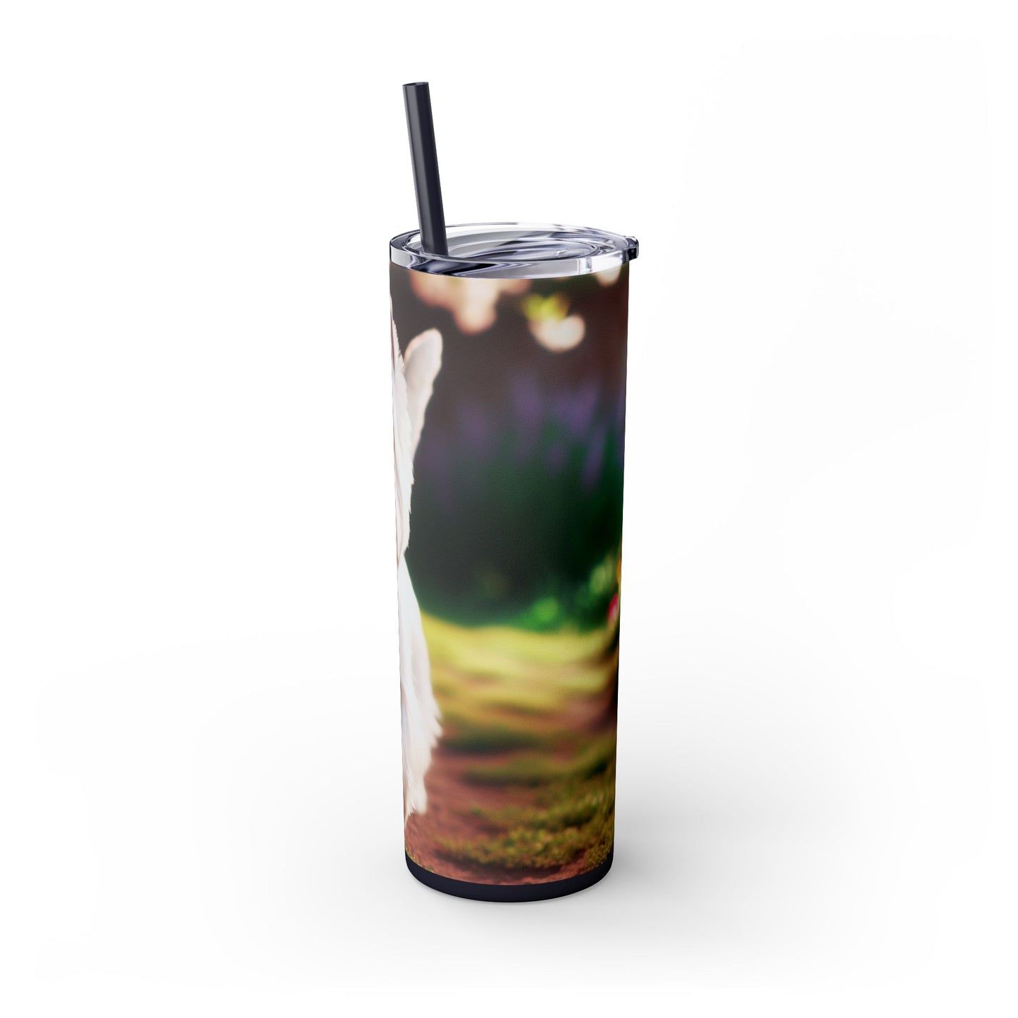 West Highland White Terrier Skinny Tumbler with Straw, 20oz
