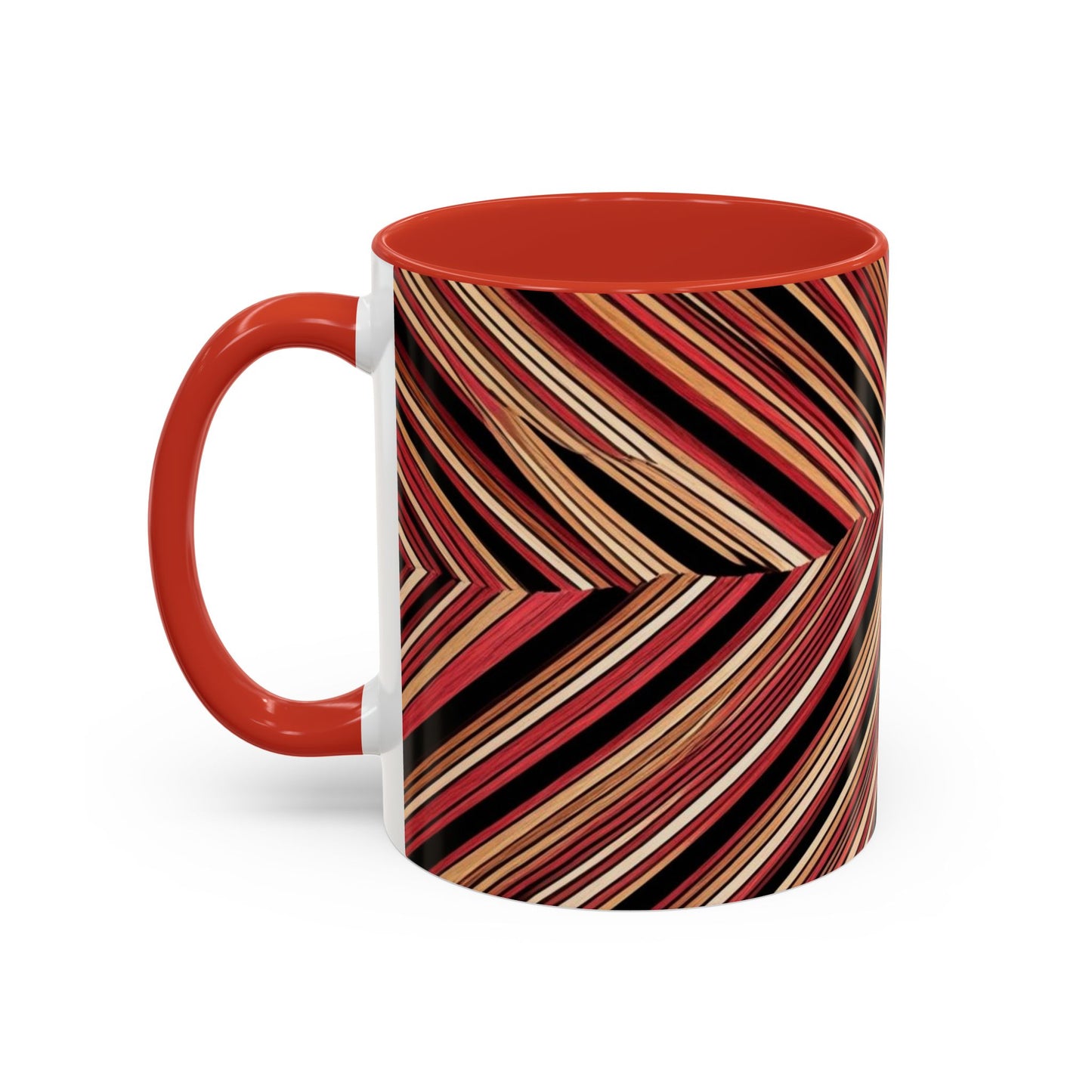 Optical Illusion Accent Mug – Ceramic Coffee Cup