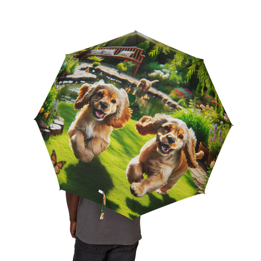 Cocker Spaniel Semi-Automatic Foldable Umbrella