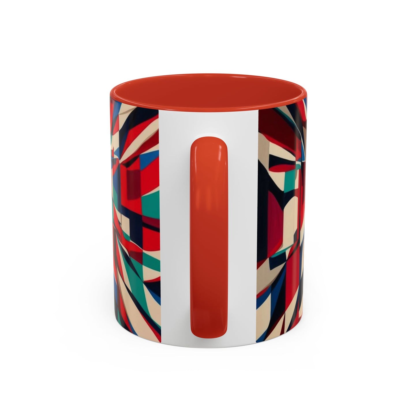 Optical Illusion Accent Mug – Ceramic Coffee Cup