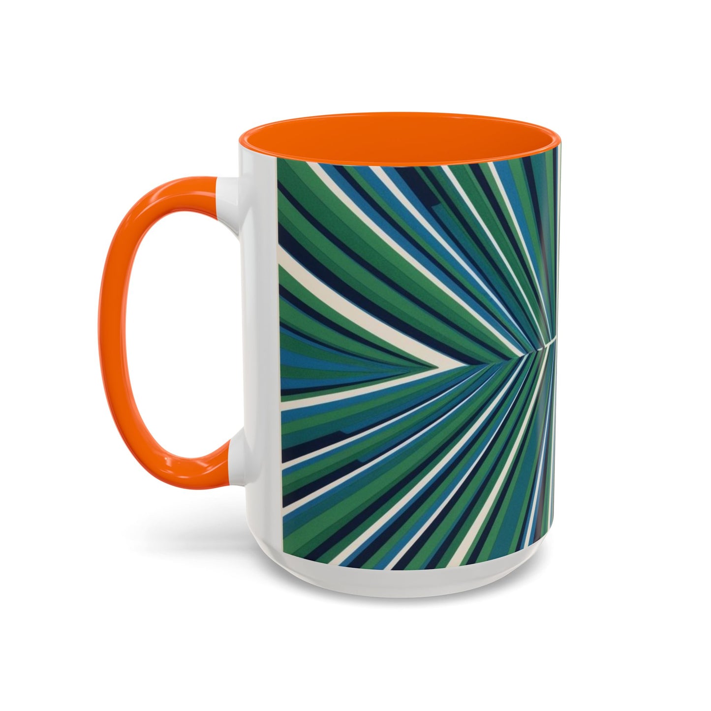 Optical Illusion Accent Mug – Ceramic Coffee Cup