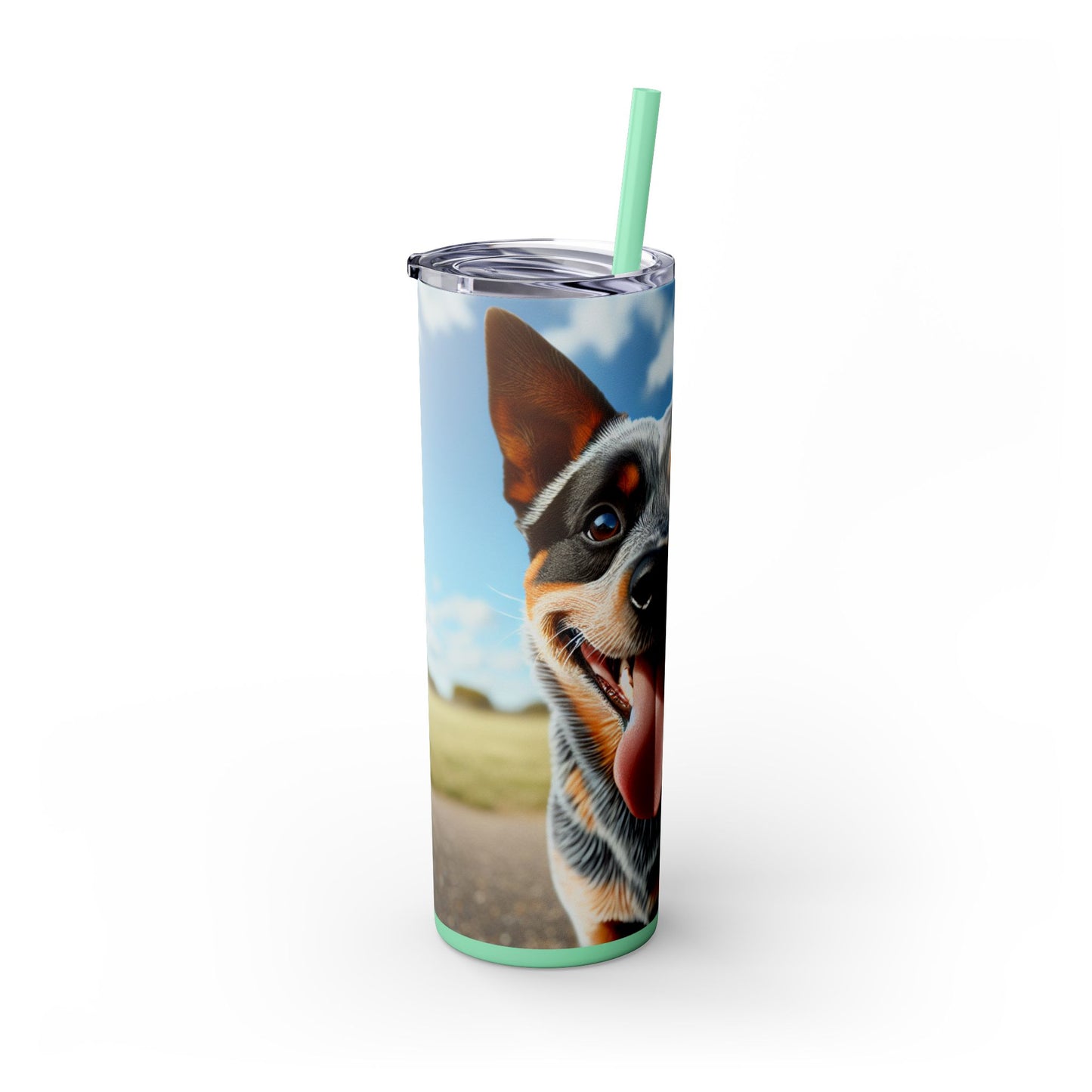 Australian Stumpy Tail Cattle Dog Tumbler with Straw, 20oz