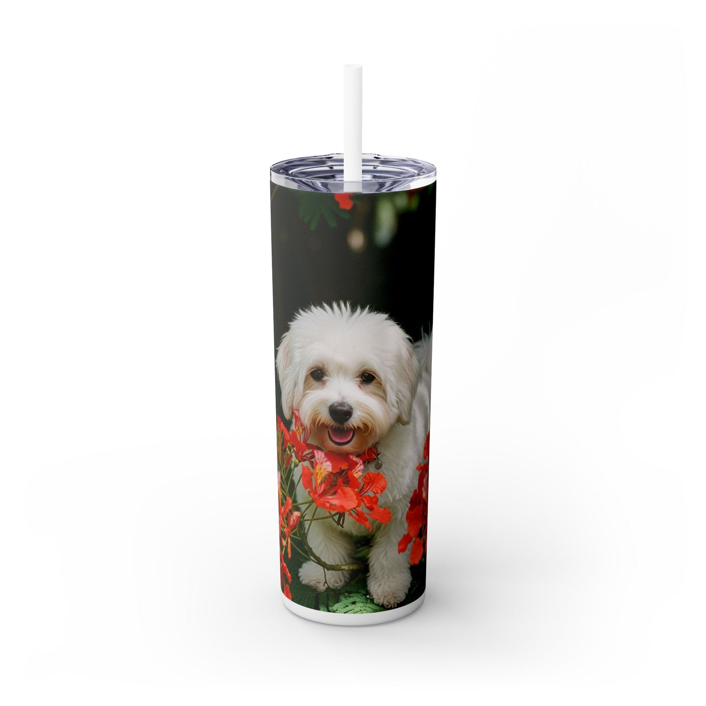 Gobelet Coton de Tuléar avec paille, 590 ml