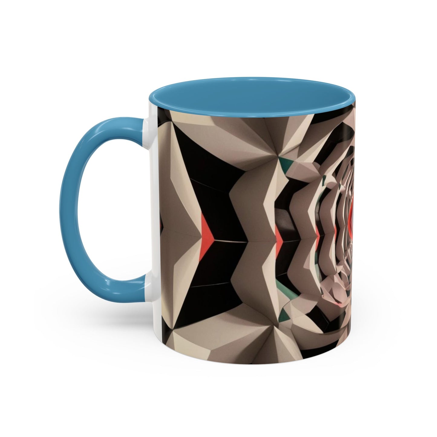 Optical Illusion Accent Mug – Ceramic Coffee Cup