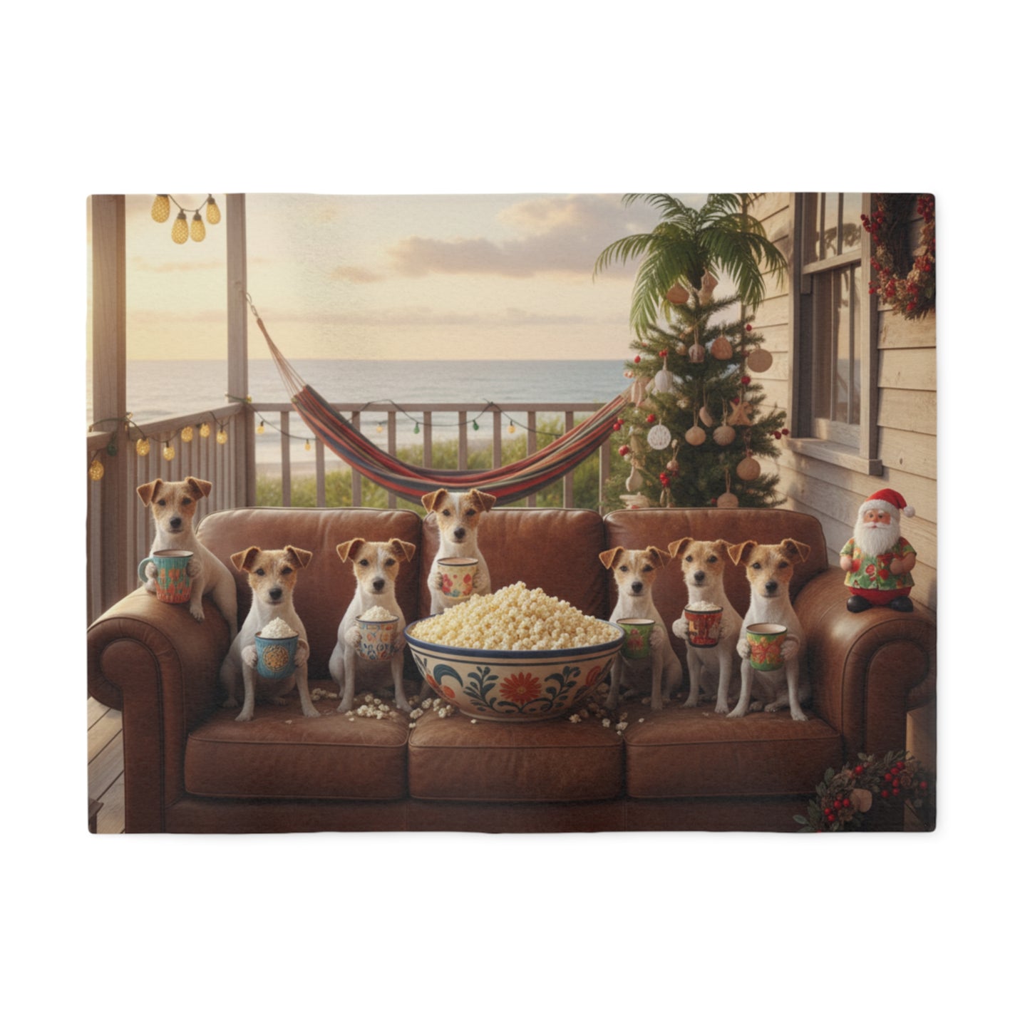 Coastal Holiday Veranda Blanket