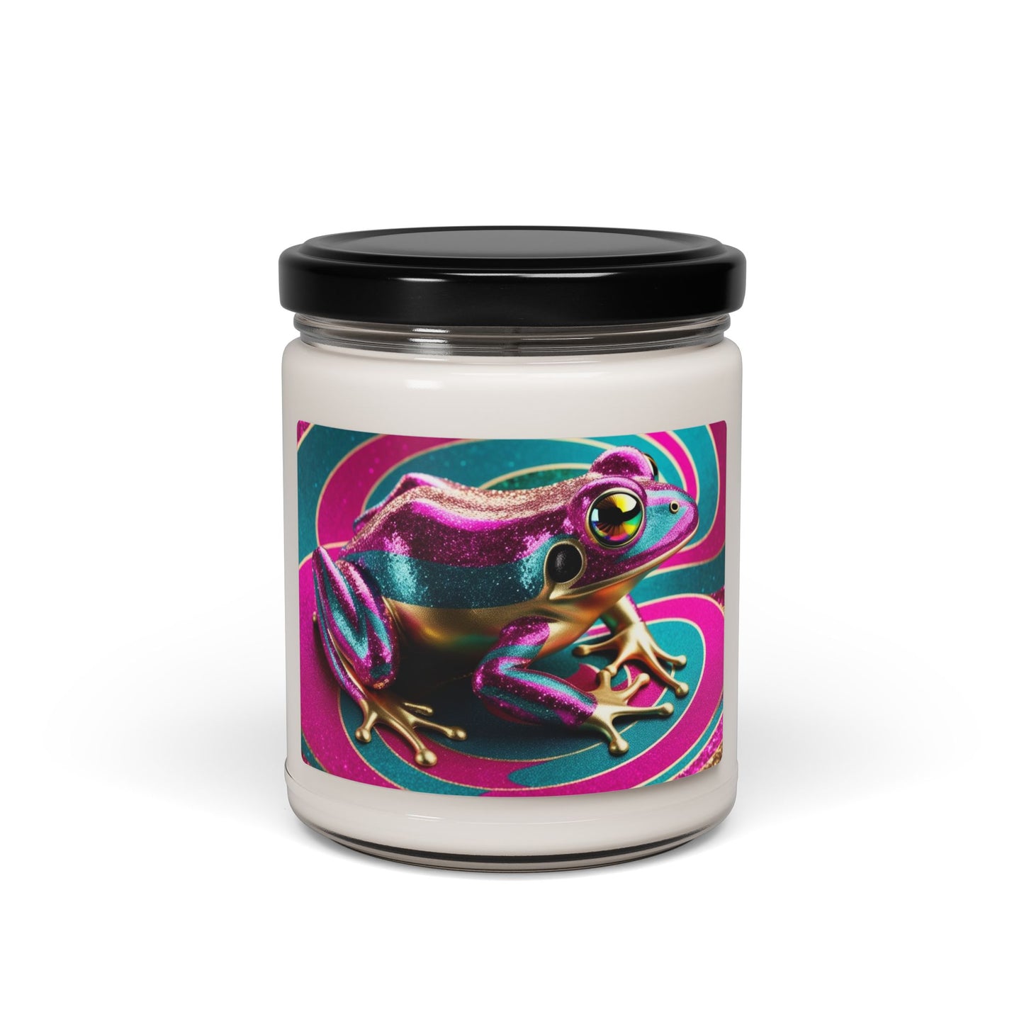 Glittery Psychedelic Frog- Scented Soy Candle, 9oz