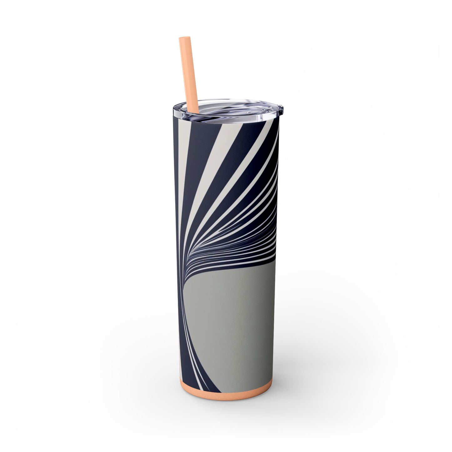 Optical Illusion Skinny Tumbler with Straw, 20oz