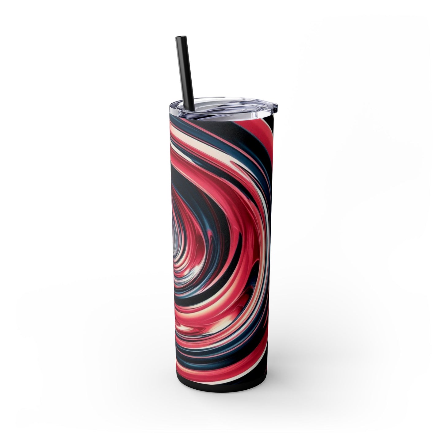 Optical Illusion Skinny Tumbler with Straw, 20oz