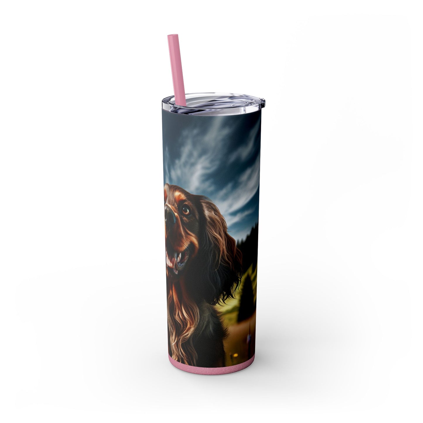 Skinny Tumbler with Straw – 20 oz Stainless Steel Cup