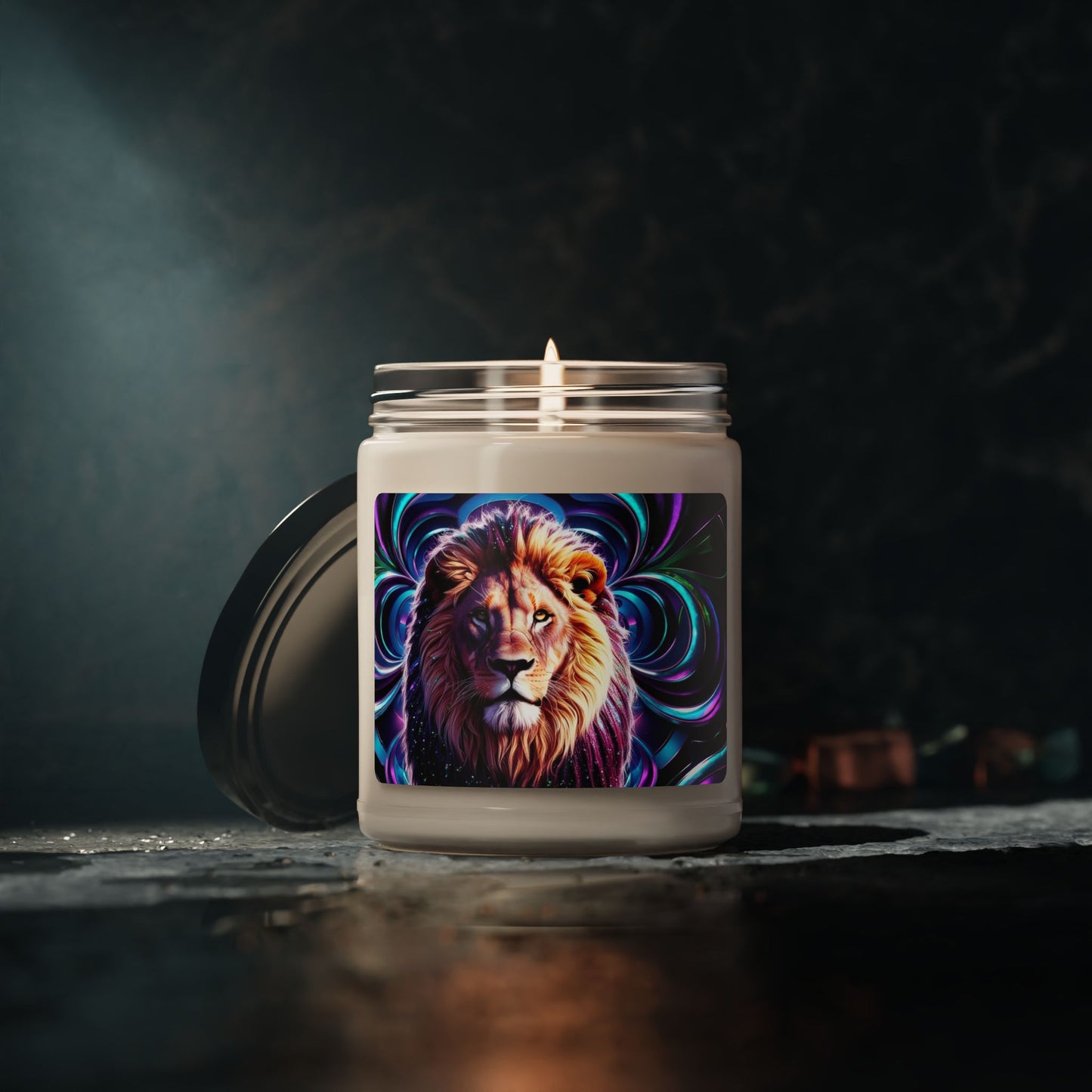 Psychedelic Lion- Scented Soy Candle, 9oz