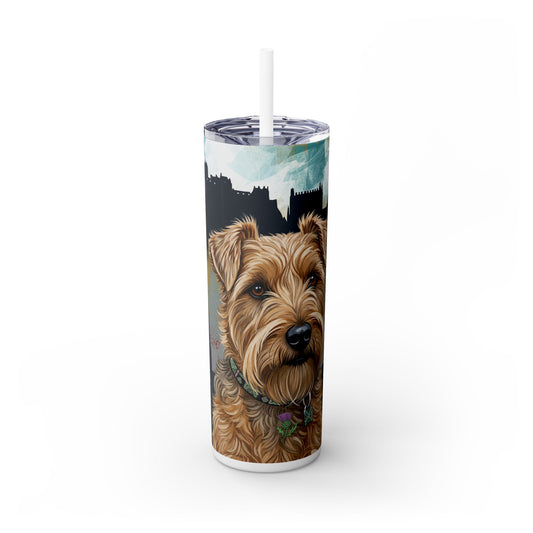 Glen of Imaal Terrier Skinny Tumbler with Straw, 20oz