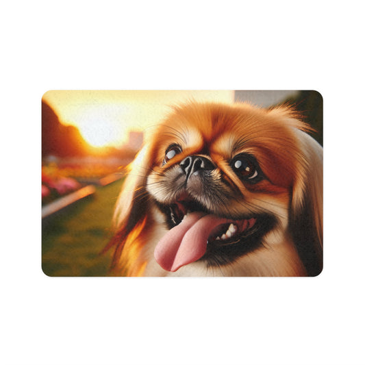 Pet Food Mat (12x18) - Pekingese