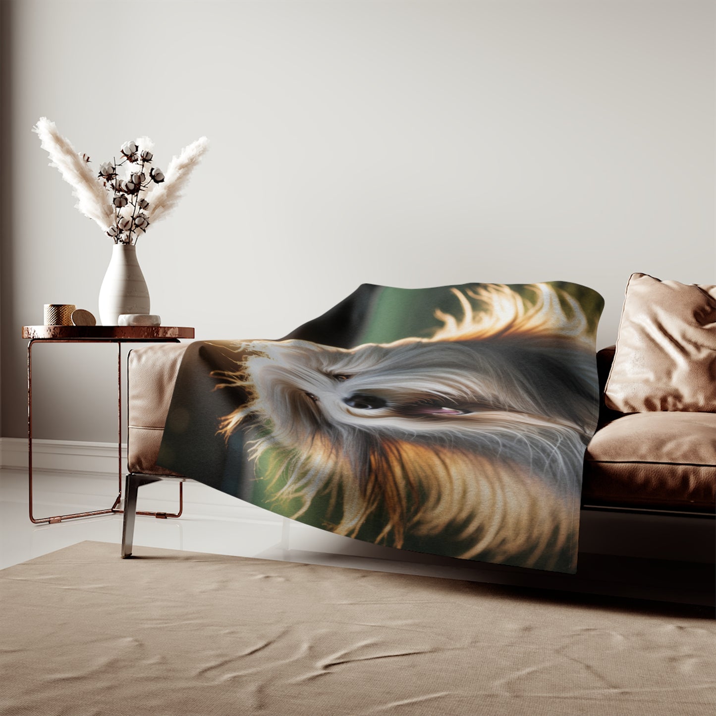 Bearded Collie Sweatshirt Blanket