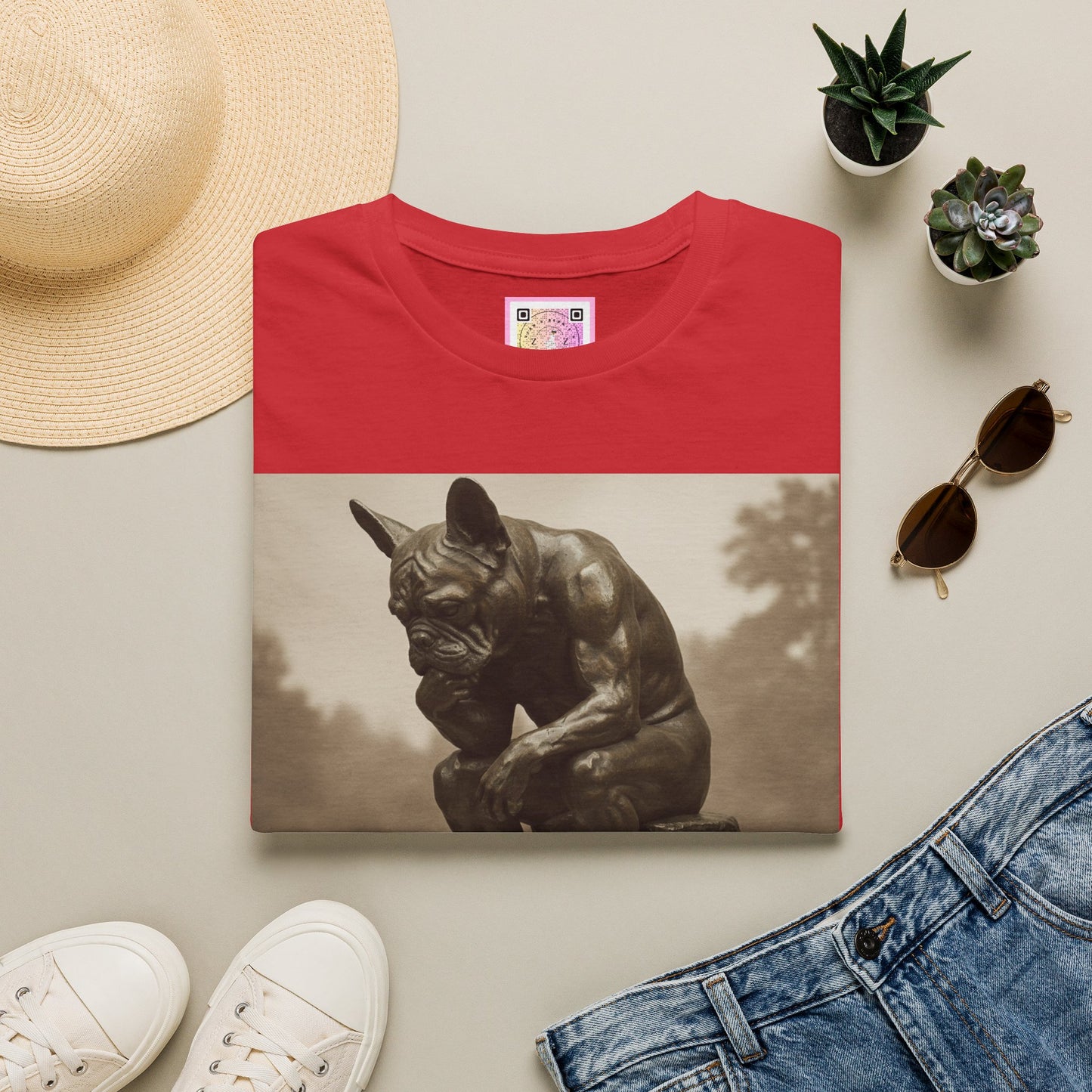 Canine Canvas Collection: Rodin Homage Tee Shirt