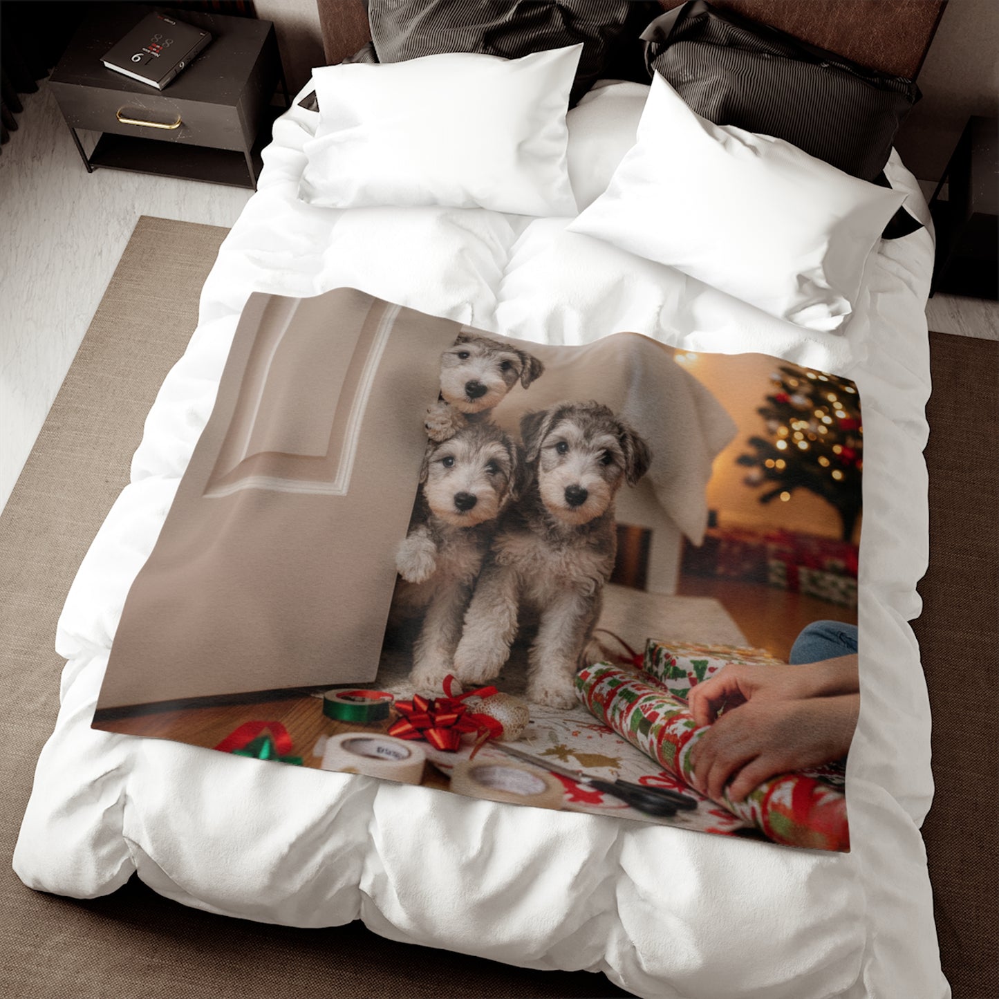 Holiday Puppies Blanket