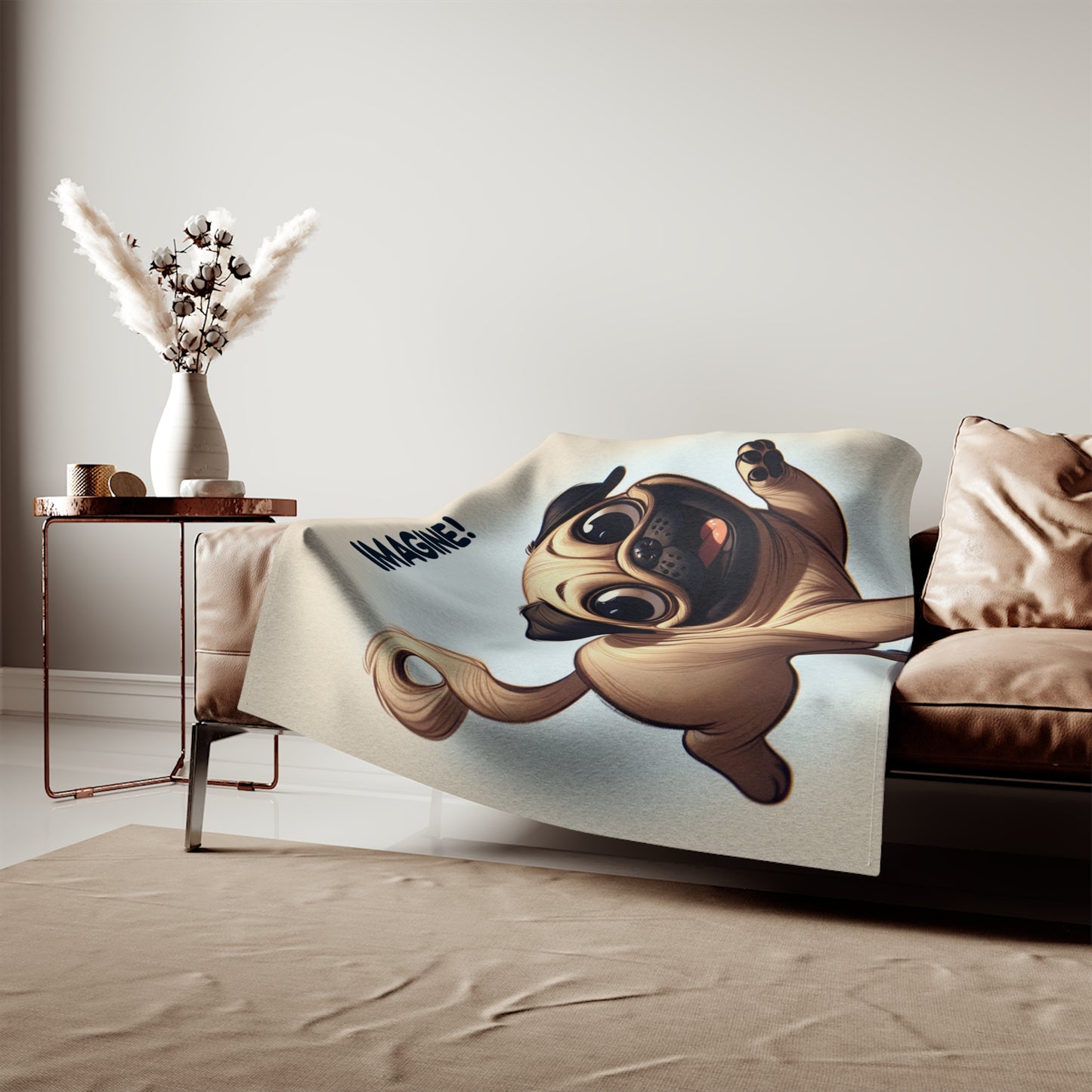 Pug Sweatshirt Blanket