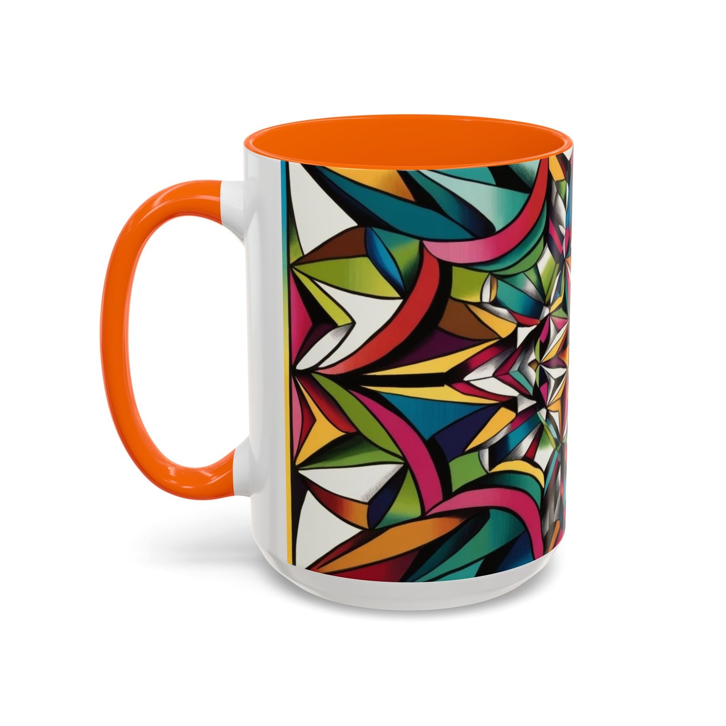 Optical Illusion Accent Mug – Ceramic Coffee Cup