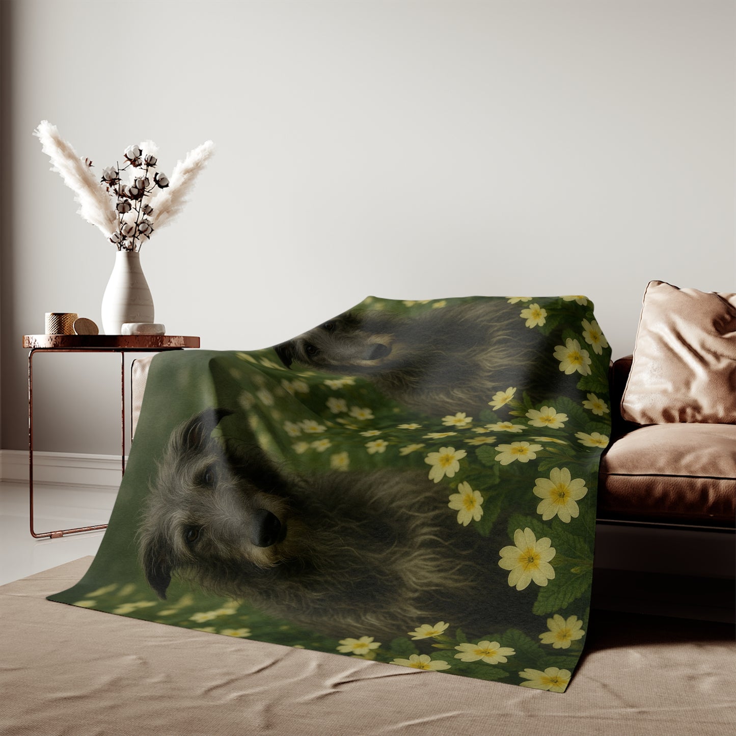 Manta tipo sudadera con diseño de lebrel escocés