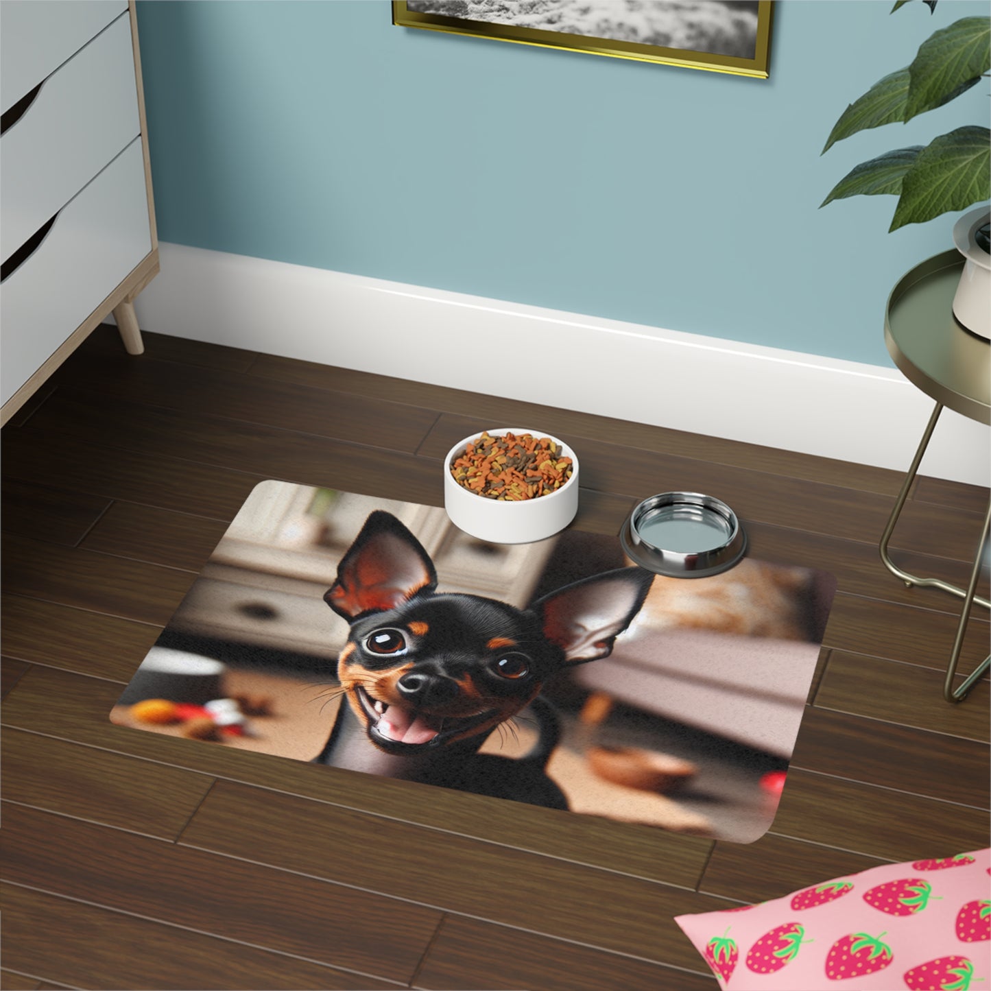 Pet Food Mat (12x18) - English Toy Terrier