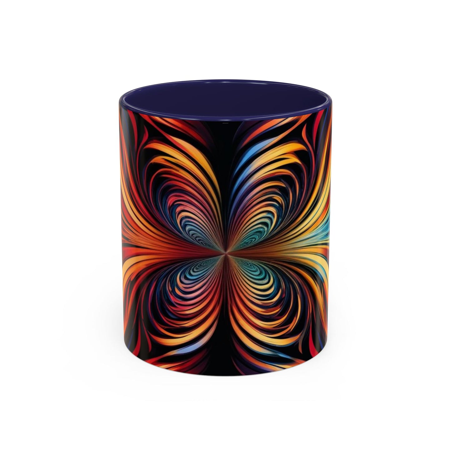 Optical Illusion Accent Mug – Ceramic Coffee Cup