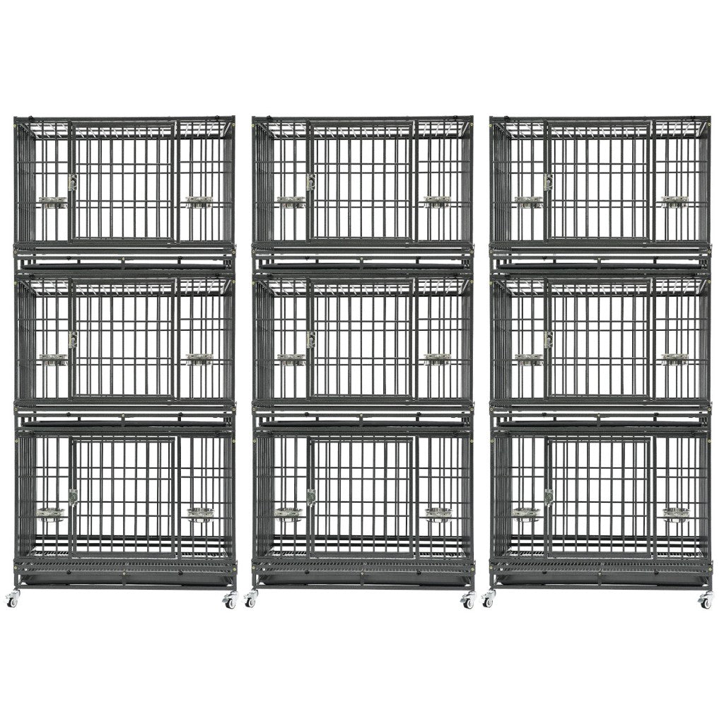 Cage de transport empilable robuste pour chien 37" 371D03 
