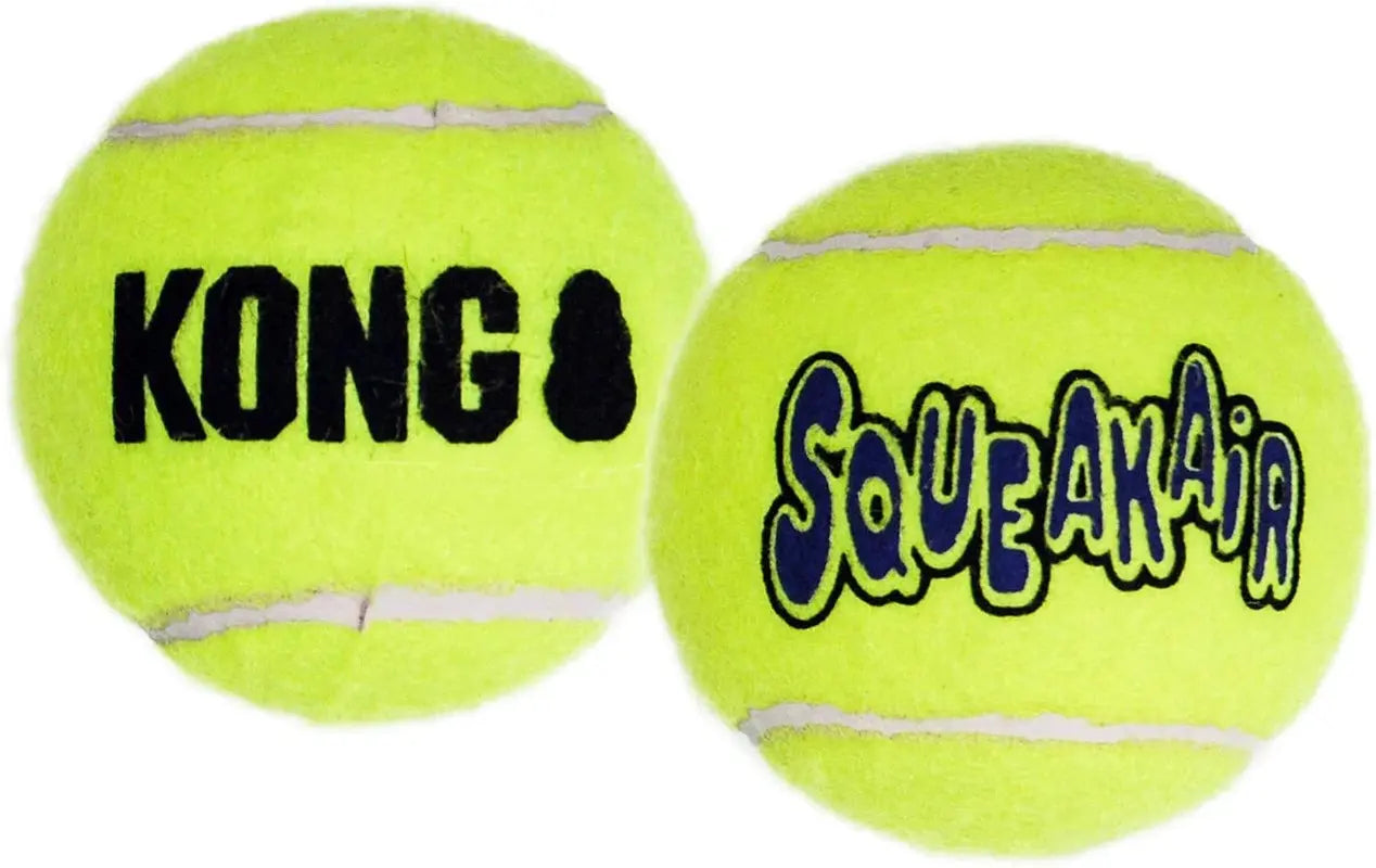 Balles de tennis KONG Squeakair (2) XL Jouet à lancer pour chien avec couineur 4"
