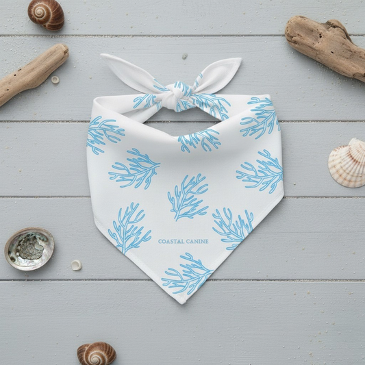 Bandana pour chien à motif corail