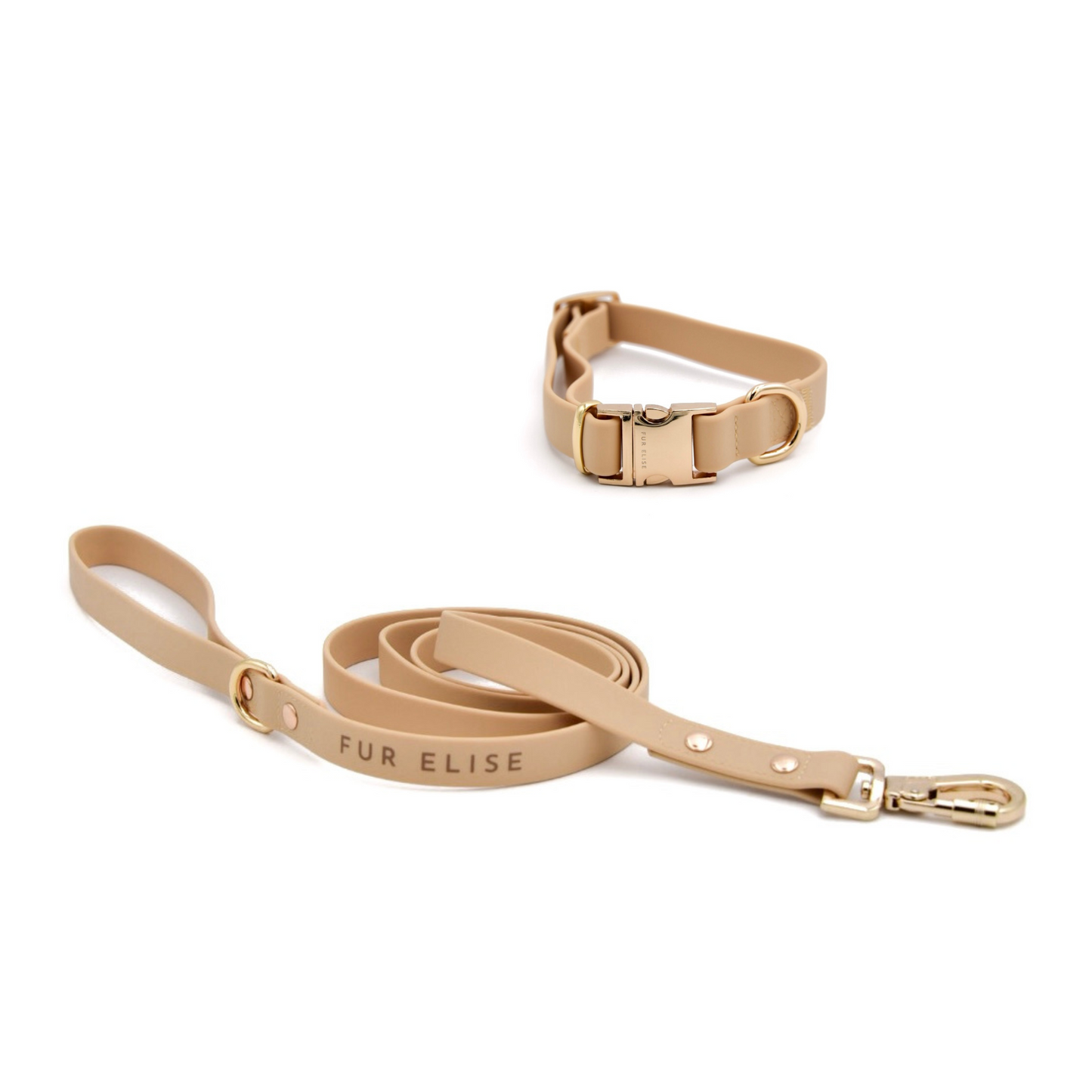 Ensemble collier et laisse Elise - Sable