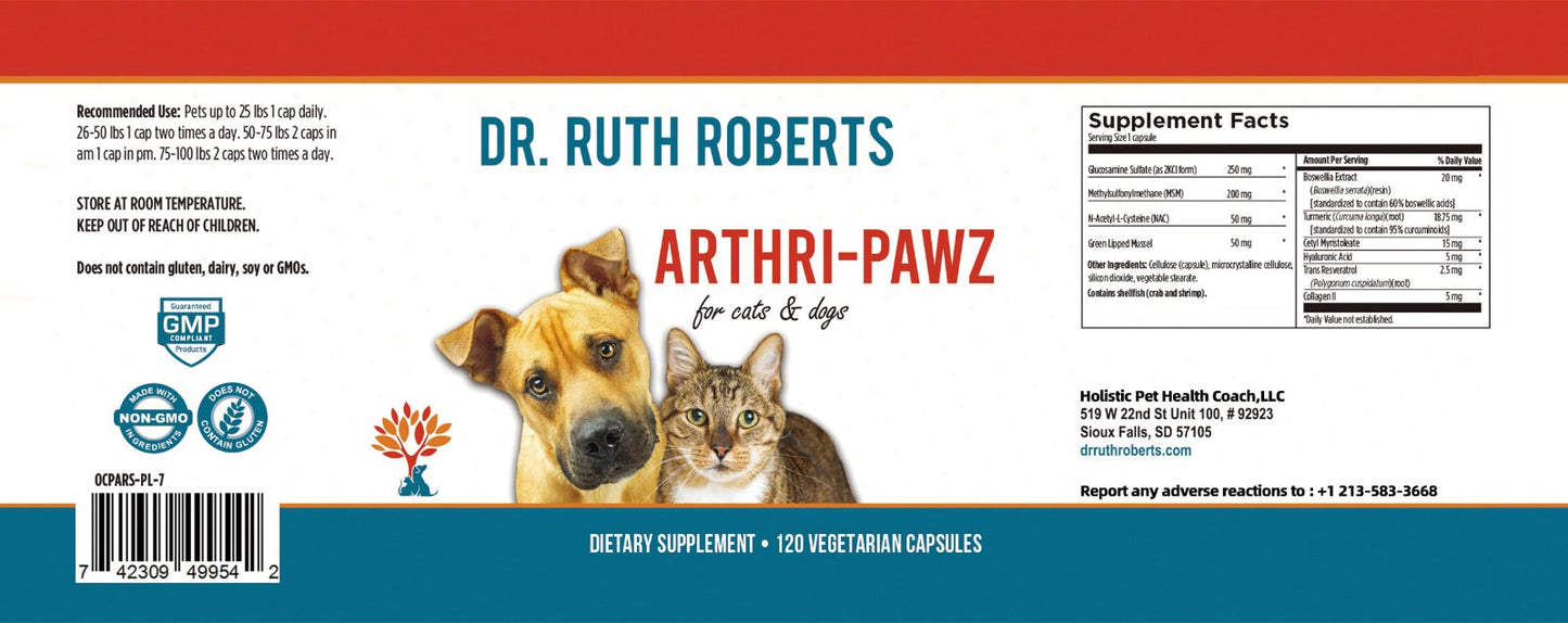 Arthri-Pawz – con glucosamina para gatos y perros 