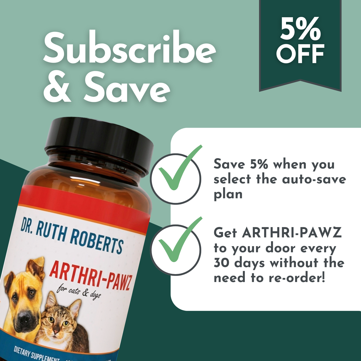 Arthri-Pawz – con glucosamina para gatos y perros 