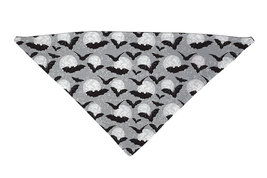 Bandana pour chien Moon Black and White avec chauves-souris