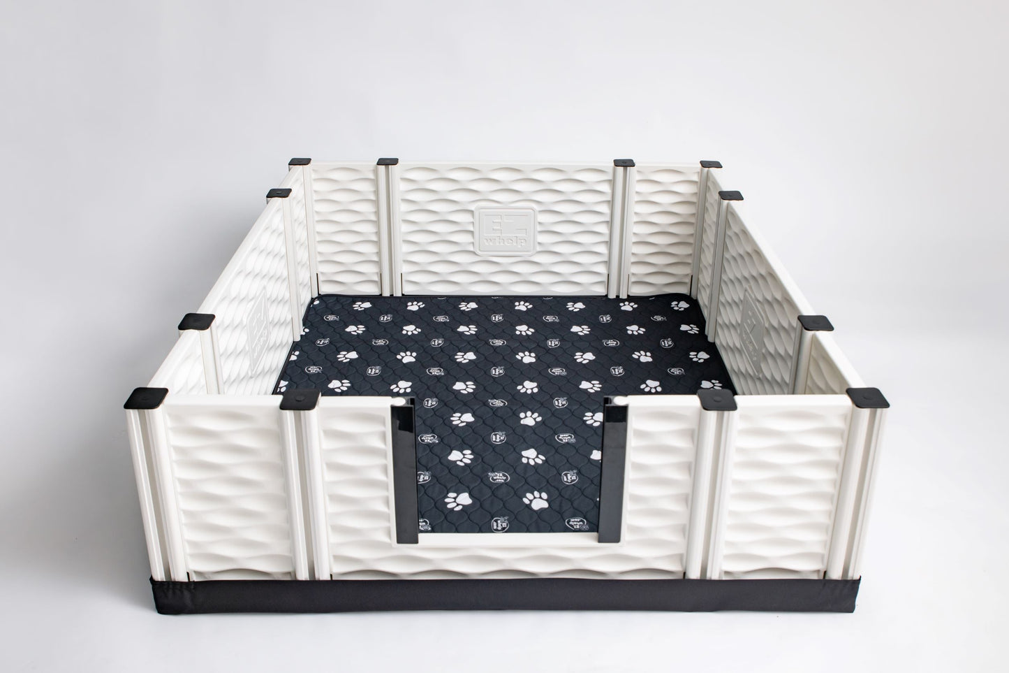 Almohadilla/alfombrilla antideslizante con diseño de huellas de patas en blanco y negro (paquete de 2)