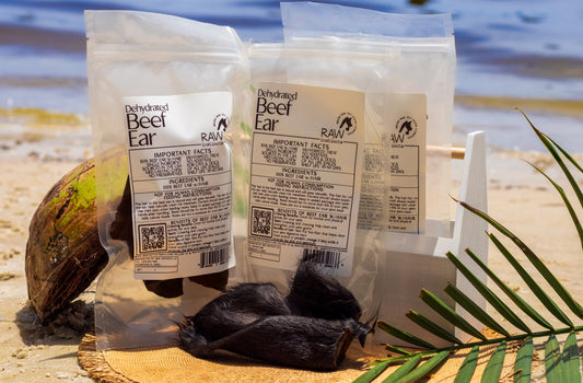 Oreilles de bœuf déshydratées avec poils pour chats et chiens — 100% naturelles | Raw Instincts Florida