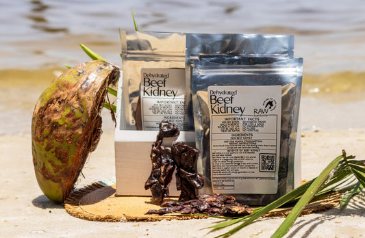 Rognons de bœuf déshydratés | Raw Instincts | Friandise superalimentaire artisanale pour chats et chiens