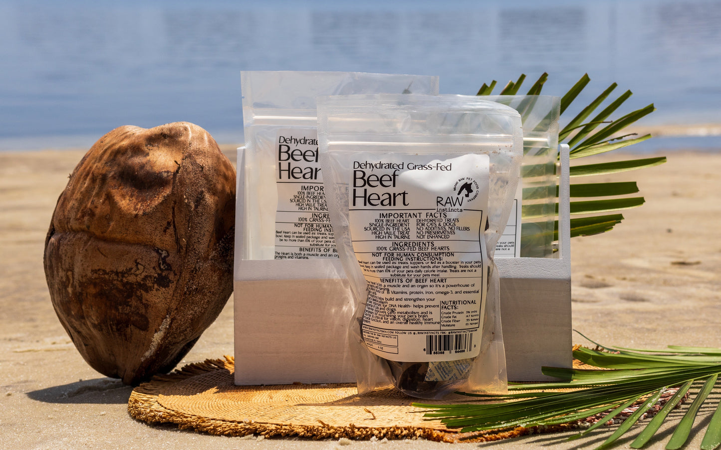 Cœur de bœuf déshydraté – Raw Instincts | Friandise nutritive pour chats et chiens