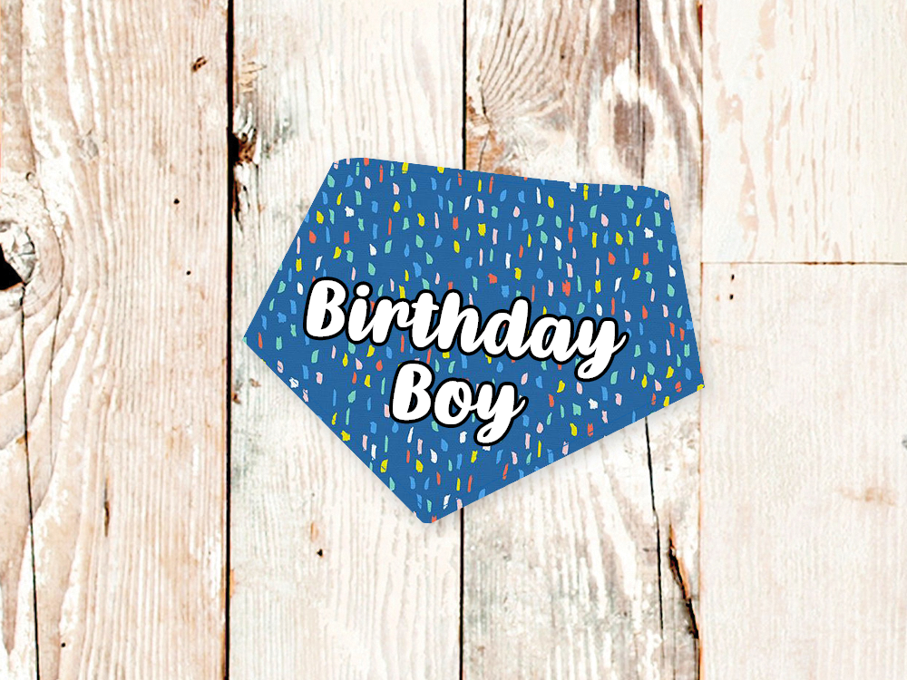 Bandana azul para perro "Cumpleañero"