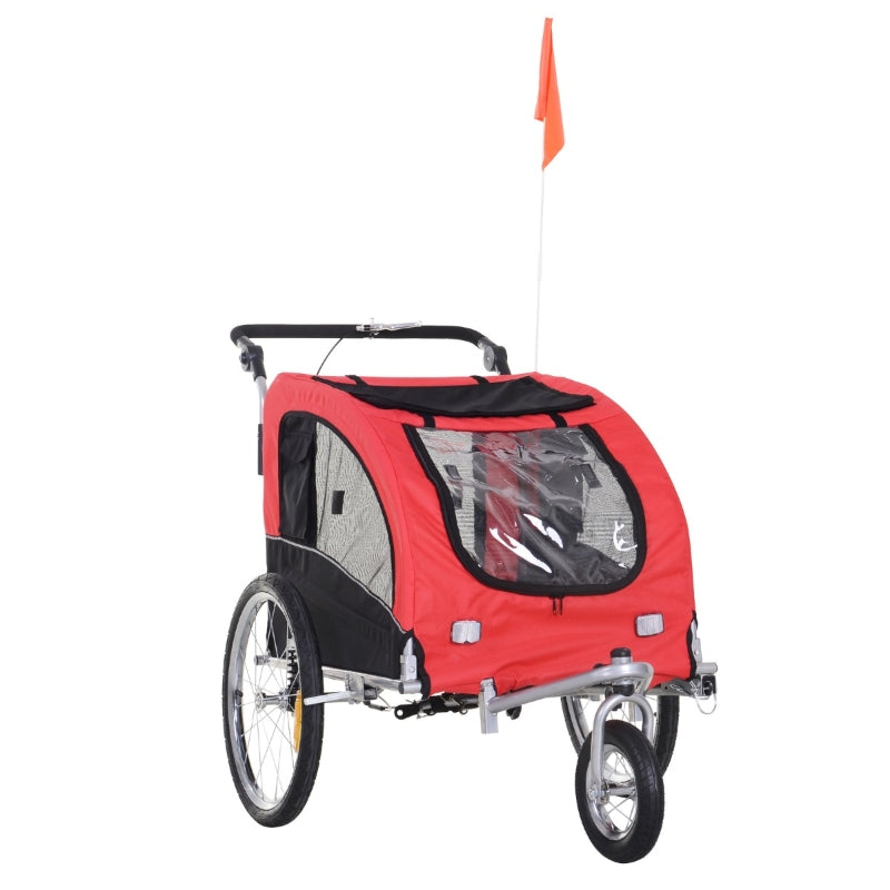 Remolque de bicicleta para perros con suspensión
