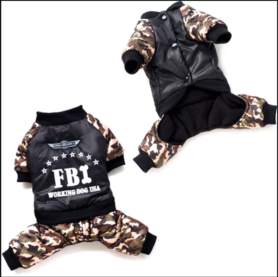 Abrigo de camuflaje del FBI | Pantalones de mono