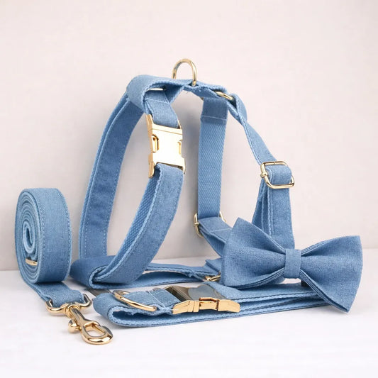 Ensemble classique en denim bleu personnalisé