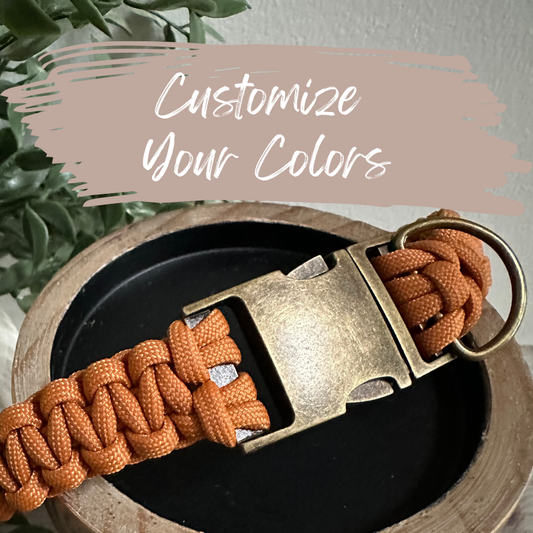 Collier pour chien tressé Cobra fait main - Personnalisez votre couleur