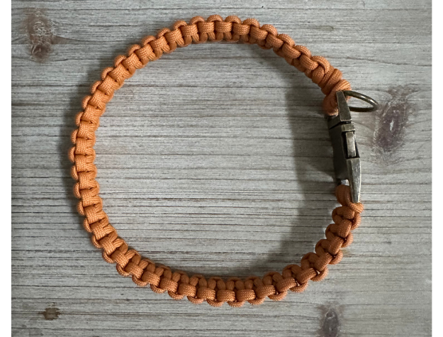 Collier pour chien fait main avec tresse cobra couleur moutarde