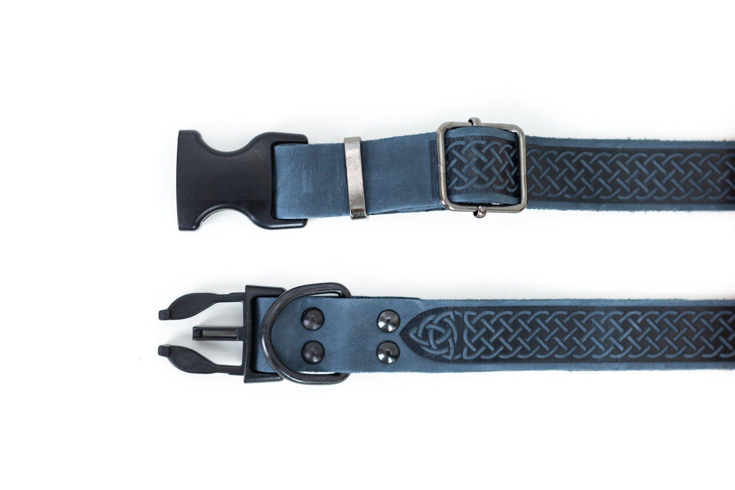 Collar de cuero para perro Celtic Sport Blue Jeans