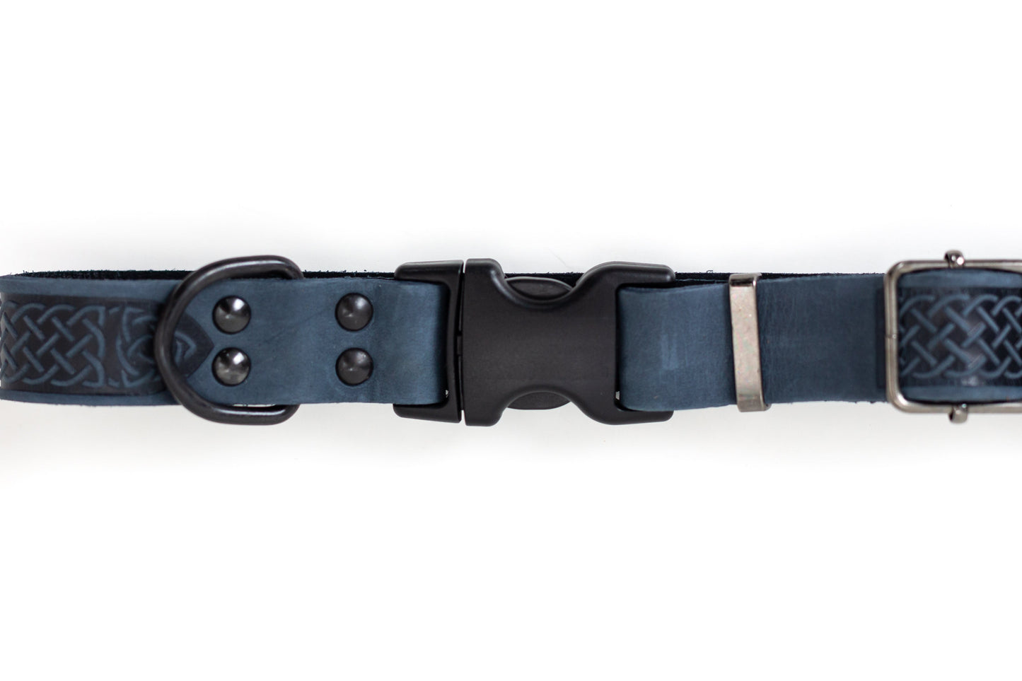 Collar de cuero para perro Celtic Sport Blue Jeans