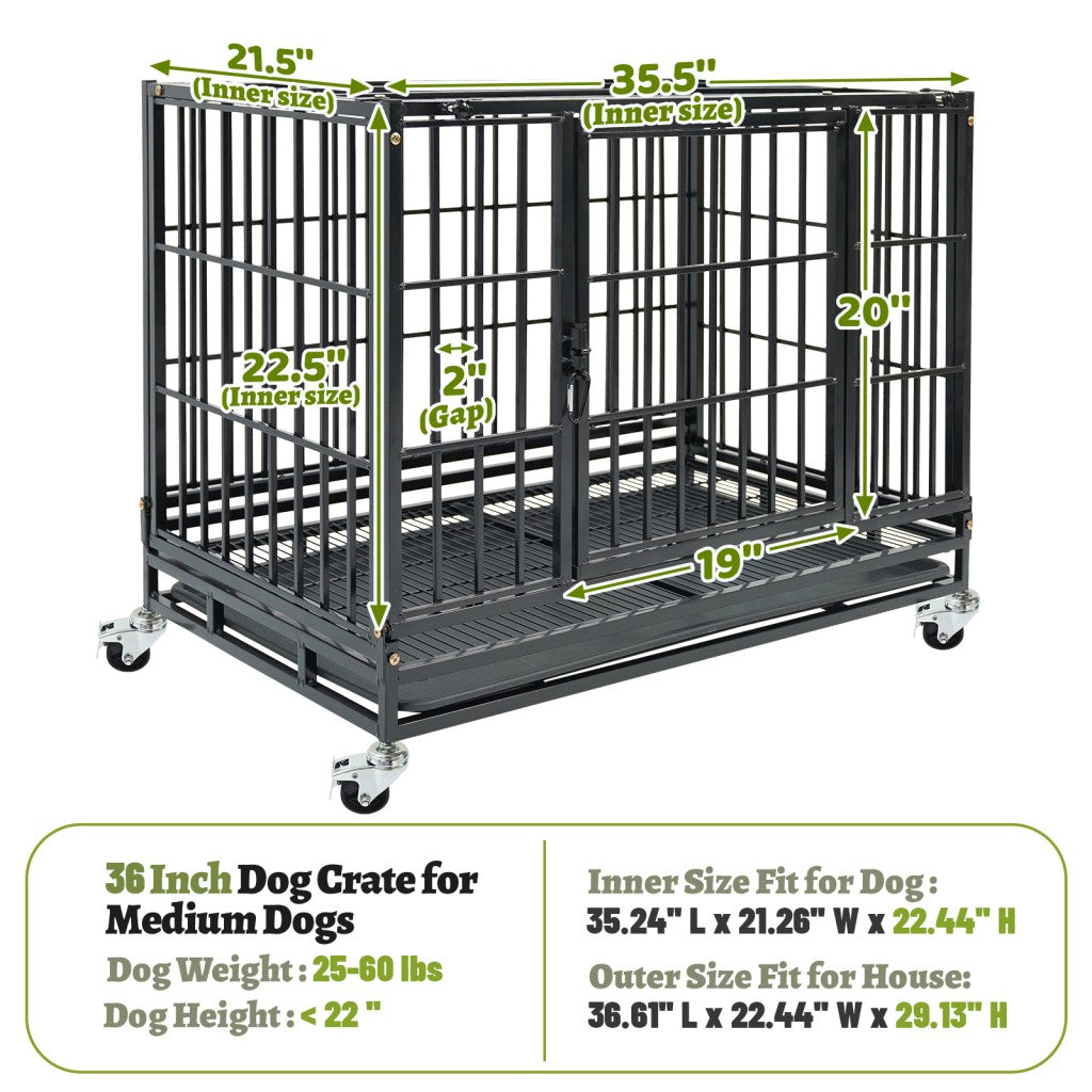 Niche pour chien robuste empilable de 37 pouces 371D04 